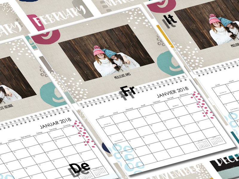 Snapfish International Calender Designs